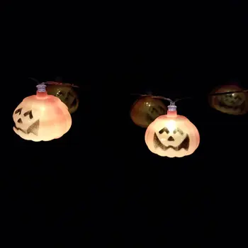 Jaunas Jā Jack-o-laternas Ķirbju Akumulatoru un to Darbina Halloween Puse Ziemassvētku Ūdensdrošs LED String Gaismas Lukturīti