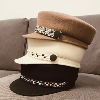 Jaunas Oriģinālas Klp Sieviešu Flat Top Vilnas Siltu Cepurīti Beisbola Pārgājienu Āra Armijas Militāro Hat Visor Newsboy Cepuri Klp sievietēm