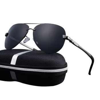 Jaunas Polarizētās Saulesbrilles Vīriešiem Metāla Rāmis ar Velosipēdu Anti-Blu-ray Saulesbrilles