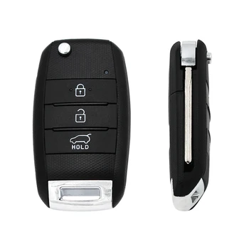Jaunas Rezerves 3 Pogu Keyless Tālvadības Smart Auto Atslēgu 433MHZ 46 Čipu Priekš Kia K5 Sorento Sportage 2013 ar Nesagrieztiem Asmens