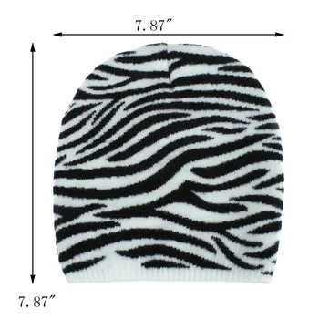 Jaunas Unisex Leopards Izdrukāt Rudens Un Ziemas Cepurīte Adīta Vilnas Cepure Modes Matu Aksesuāri