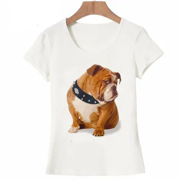 Jaunas vasaras slikts suns dizaina modes Sieviešu t-krekls Nerātns angļu Buldogs T-Krekls pirmslaulību ikdienas Topi, sieviešu t-veida modes krekls