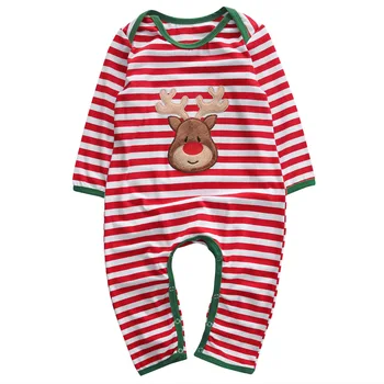 Jaundzimušais Zīdainis, Mazulis, Zēns, Meitene Ziemassvētku Ziemeļbriežu Romper Jumpsuit Bodysuit Ziemassvētki Drēbes, Apģērbs no 0-24M