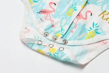 Jaundzimušo Bērnu Onesies Drēbes Puika Kombinezonus Flamingo Apģērbu Zīmola Dizaina Bodysuits 0-24M Zēniem Top Kleita Turn-down
