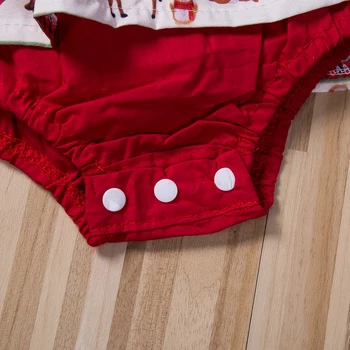Jaundzimušo Bērnu Ziemassvētku Drēbes bez Piedurknēm Bodysuits Kleita Infant Baby Meitenes, Sarkans Santa Karikatūra Viens Gabals Puse Bodysuit 0-24M