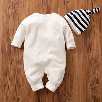 Jaundzimušo Kokvilnas Romper Jumpsuits Onesie Baby Boy Meitene Zīdaiņu Drēbes Ar Garām Piedurknēm Kostīmu Toddler Bērnu Apģērbu Ropa Bebe