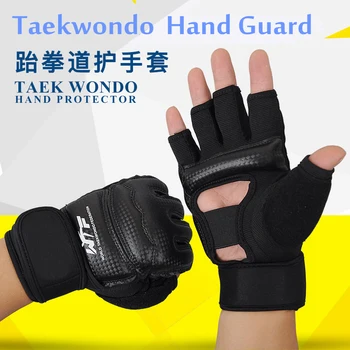 Jauni Pieaugušo Bērnu Bērnu pusi pirkstu Boksa Cimdi Dūraiņi Sanda Karatē Sandbag Taekwondo Aizsargs, Cimdi daļēji pirkstu mma cimdi