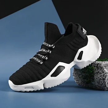 Jauni Skriešanas Apavi chunky čības Vīriešiem Augstas kvalitātes Sneaker Mežģīnes-Up Viegls Elpojošs Zapatillas Hombre Sporta Apavi