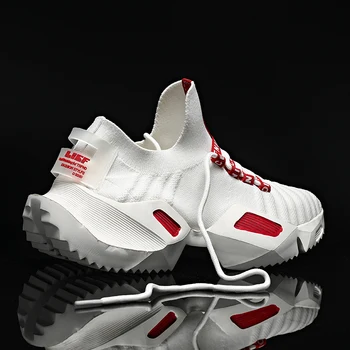 Jauni Skriešanas Apavi chunky čības Vīriešiem Augstas kvalitātes Sneaker Mežģīnes-Up Viegls Elpojošs Zapatillas Hombre Sporta Apavi