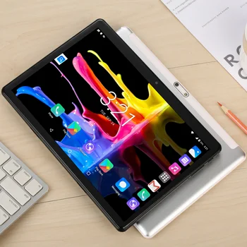 Jauno 10,1 collu Google Tablet Pc Android 7.0 Četrkodolu 3G Tālruņa Zvanu Tabletes 1GB+32GB Dual SIM, GPS, WiFi, Bluetooth 2.5 D HD Ekrāns