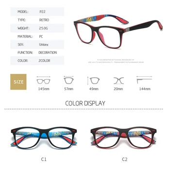 Jauno Modes Anti Zilā Gaisma Brilles Rāmis Vīriešu, Sieviešu Datora Brilles Vintage Laukumā Notīriet Objektīvu, Optisko Briļļu Rāmis