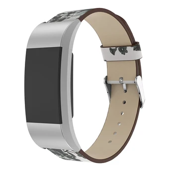 Jauno Modes Patiesu Iespiesti Ādas Siksnas, Jostas Watchband Nomaiņa Fitbit Maksas 2 aproce Smart watch band Aproce