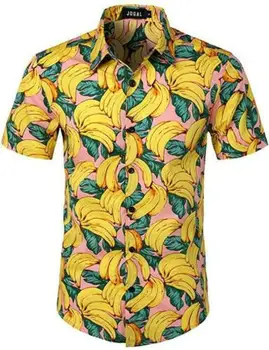 Jauno Modes Vīrieši Havaju Vasarā Ziedu Iespiesti Beach, Jūras Īsām Piedurknēm Luau Krekls Topi Blūze dažādās Krāsās S-2XL Tee