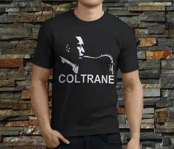 Jauno Populāro John Coltrane Trane Mūzikas Leģenda Vīriešu Melns T-Krekls, Izmērs S-3XLLoose Melns Vīriešu T krekli Homme Tees