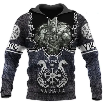Jauno tetovējumu modes vīriešu Viking Dievs pelēkā vārna 3D drukāšanas Viking Dievs vai Valhalla sporta Krekls ikdienas krekls
