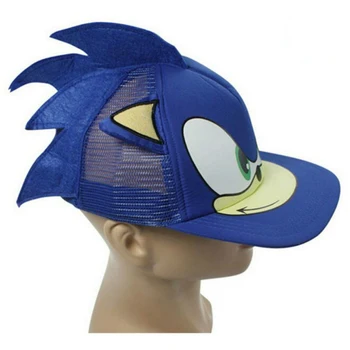 Jauns 1gb zilā Gudrs Zēns Sonic Ezis Karikatūra Jaunatnes Regulējams Beisbola Cepure Klp bērniem, pieaugušajiem Karstā Pārdošanas puse dāvanas