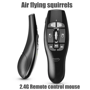 Jauns 2.4 G bezvadu un gaisa pele, tālvadības pults, gaisa peld vāveres ar datoru, mūzikas smart TV kastē peli projekcijas telpā HTPC