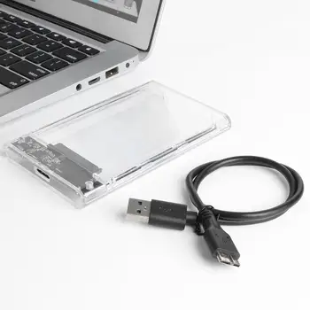 Jauns 2.5 collas Pārredzamu HDD, SSD Gadījumā, SATA III USB 3.0 Cieto Disku Disku Kamerā nodrošina Mobilo Ārējo cieto DISKU, par Portatīvo DATORU