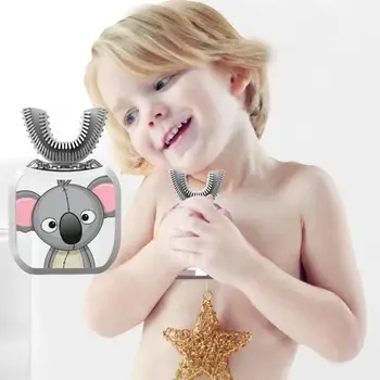 Jauns Bērnu Elektriskā zobu Suka U-Formas Gudru Muti, kas Satur Sonic zobu Suka Uzlādējams Automātisko Bērnu zobu Suka