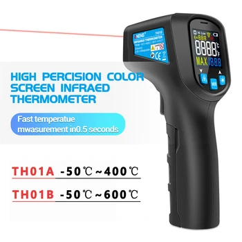 Jauns Digitālais Infrasarkanais Termometrs Lāzera Lielgabals Temperatūras Mērītājs, kas Nav saskarē IS Termometrs Pyrometer Higrometru Krāsu LCD Ekrāns
