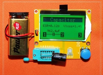 JAUNS DIY komplekti LCD Mega328 Tranzistors Testeri Diožu Triode Kapacitāte EAR Metru NPN L/C/R