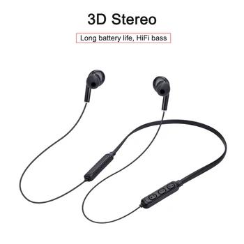 Jauns dizains Neckband 3D Stereo Bluetooth Bezvadu Austiņas, V5.0 Sporta Austiņas Tālruņa Brīvroku Austiņu HD MIKROFONS Skaļrunis