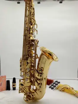 Jauns Elegants Skaņas MFC Alto Saksofons A-992 A-WO20 Zelta Laku Alto Sax Iemuti Niedres Kakla Mūzikas Instrumentu