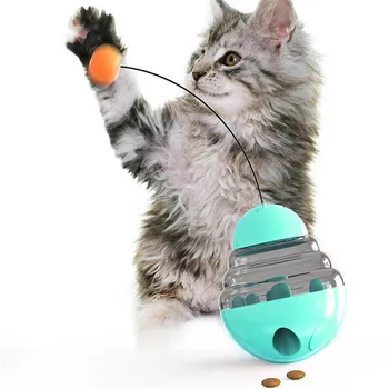 Jauns Interaktīvs Kaķu Barība Ārstēt Bumbu Bļodā Rotaļlietas Funny Pet Kratot Noplūdes Pārtikas Konteiners Kaķu Lēni Barības Akrobāts Puzzle Izmantot Rotaļlietas
