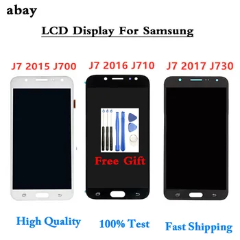 Jauns J730 Lcd Samsung Galaxy J7. Gadam J710 2016 J7 pro 2017 J730 Displejs, Touch Screen Digitizer Montāža Regulēt Spilgtumu