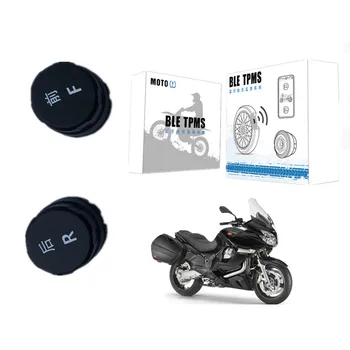 Jauns MOTO TPMS Riepu Spiediena Monitoringa Sistēmu, Motociklu, Bluetooth 4.0 Ar 2 Ārējiem devējiem IOS / Android motocare