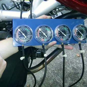 Jauns Motociklu Carb Karburators Synchronizer Vakuuma Līdzsvarotāja Platums 2 / 4 Cilindru Kontūras Komplekts