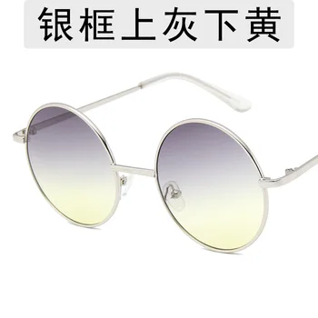 Jauns Retro Classic Kārta lielgabarīta Saulesbrilles Vīriešiem Zīmola Dizainere daudzstūris, Saules Brilles Sievietēm Vintage Metāla Rāmja Brilles UV400