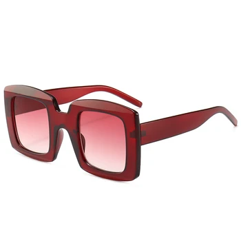 Jauns Retro Laukumā Saulesbrilles Sieviešu 2019 Zīmola Dizainere Lielgabarīta Saules Brilles Modes Sieviešu Slīpums Toņos Oculos UV400