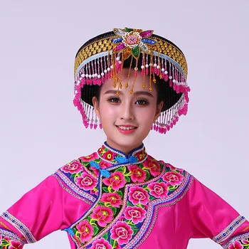Jauns seksīgs modes ķīnas Miao minoritāšu cepure sievietēm, bezmaksas piegāde karstā pārdošanas