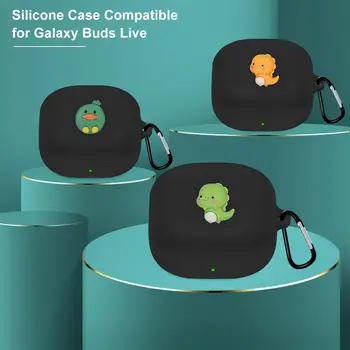 Jauns Silikona Gadījumos Galaxy Pumpuri Dzīvot Bluetooth Bezvadu Austiņas Gadījumā, Triecienizturīgs Aizsardzības Pārklājums Ar Cute Keychain