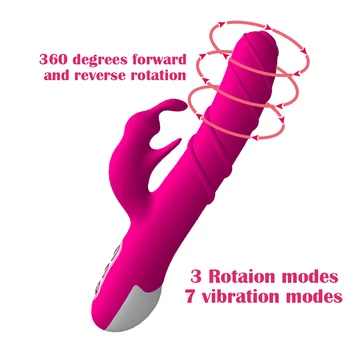 Jauns Vibrators Spēcīgu Vibrāciju Big Dildo Trušu Vibrators Sievietēm Pāris 360 Grādu Grozāms USB Uzlādes Sieviešu Seksa Rotaļlietas Produkta