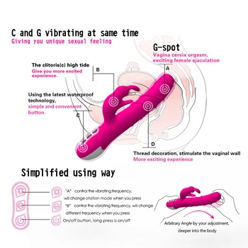 Jauns Vibrators Spēcīgu Vibrāciju Big Dildo Trušu Vibrators Sievietēm Pāris 360 Grādu Grozāms USB Uzlādes Sieviešu Seksa Rotaļlietas Produkta