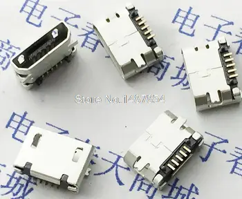 Jaunu 100gab/DAUDZ Micro USB B Tipa Sieviešu 5Pin SMT Ligzda Ligzda Pieslēgvieta PCB Kuģa