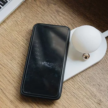 Jaunu 10W QI Bezvadu Lādētāju Sēņu Lampas Ātrās Uzlādes Nakts Gaisma Smart galda Ladetajs priekš iPhone, Samsung