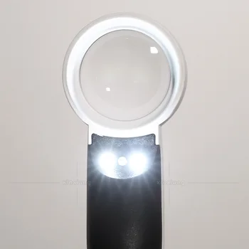 Jaunu 11x Portatīvo Rokas LED Gaismas Banknošu Pārbaude Lasījumā 37mm Augstas Izšķirtspējas Akrila Palielināmais Stikls