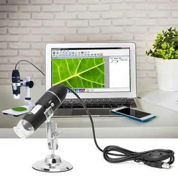 Jaunu 1600X USB Digitālā Mikroskopa Kamera Endoskopu 8LED Lupa ar Metāla Skavu Bezmaksas Piegāde