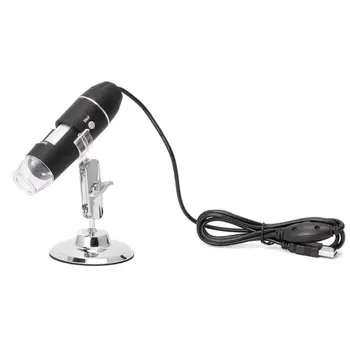 Jaunu 1600X USB Digitālā Mikroskopa Kamera Endoskopu 8LED Lupa ar Metāla Skavu Bezmaksas Piegāde