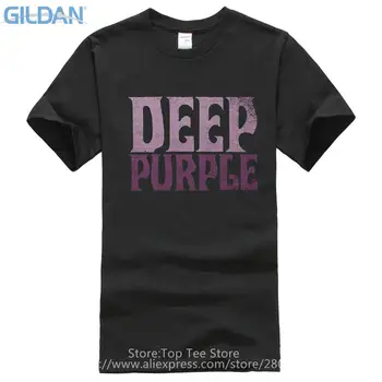 Jaunu 2017 Modes Grafiskais O-Veida Kakla Deep Purple Vintage Īstermiņa Piedurknēm Vīriešu T Krekli