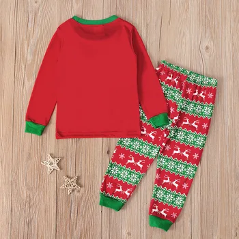 Jaunu 2021. gada Rudenī Cute Ziemassvētku Drēbes Atpūtas Elk Drukāšanas Zīdaiņu Meitenes Apģērbu, Mājās, Bērnu Kostīmi 1-6 Gadiem Zīdaiņu Zēns Komplekts