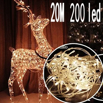 Jaunu 20M 200 LED Pasaku String Gaismas Multi-krāsu 220V Ūdensizturīgs brīvdienu led apgaismojums, Ziemassvētku/Kāzu/Puse, Apdares Gaismas