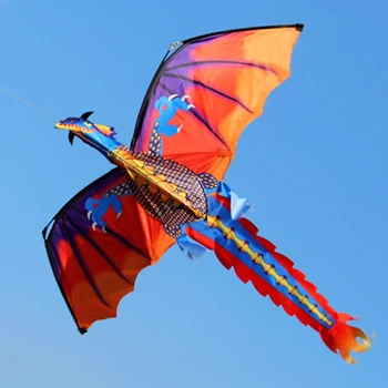 Jaunu 3D Dragon Kite Ar Asti Pūķiem Pieaugušiem Pūķiem, kas Peld Āra 100m Pūķis Līnijas
