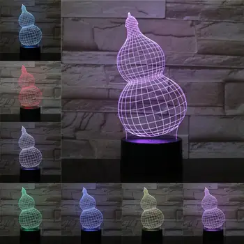 Jaunu 3D Optica Augu Lampas USB LED Nakts Gaisma Kokosriekstu Koku Zemeņu Dzimšanas dienas Svētku Klāt Bērniem Anotācija Akrila Lamparas