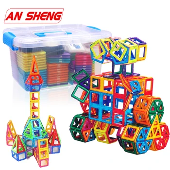 Jaunu 78-252pcs Mini Magnētisko Bloki Ēku Būvniecībai Rotaļlietas, Magnētiskās Dizainers Bērniem Magnēts Spēles, Rotaļlietas Bērniem Dāvanas