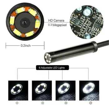 Jaunu 8.0 mm Endoskopu Fotokameras 1080P HD USB Endoskopu, ar 8 Pārbaudes Borescope 1M Ūdensdrošs LED Kabelis Android PC Y6R7