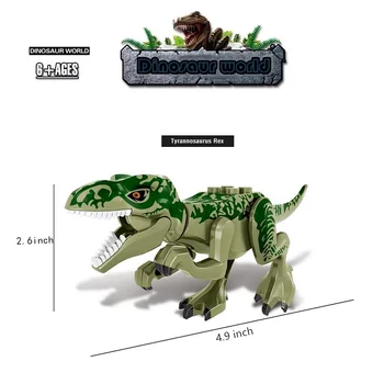 JAUNU 8PCS Jurassic Dinozauru Filmu Skaitļi Celtniecības Bloku Komplekts T-Rex Velociraptor Triceratop Echo Rīcības Minifigure Rotaļlietas Pasaules Park